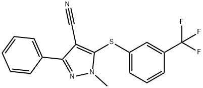 1-METHYL-3-PHENYL-5-([3-(TRIFLUOROMETHYL)PHENYL]SULFANYL)-1H-PYRAZOLE-4-CARBONITRILE Struktur