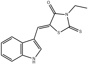 (5Z)-3-ETHYL-5-(1H-INDOL-3-YLMETHYLENE)-2-THIOXO-1,3-THIAZOLIDIN-4-ONE Struktur