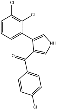 (4-CHLOROPHENYL)[4-(2,3-DICHLOROPHENYL)-1H-PYRROL-3-YL]METHANONE Struktur