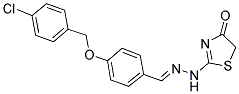 4-[(4-CHLOROBENZYL)OXY]BENZALDEHYDE (4-OXO-4,5-DIHYDRO-1,3-THIAZOL-2-YL)HYDRAZONE Struktur