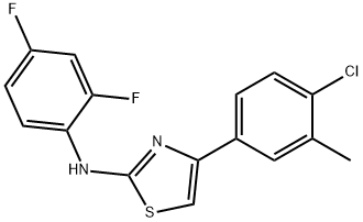 (2,4-DIFLUOROPHENYL)(4-(4-CHLORO-3-METHYLPHENYL)(2,5-THIAZOLYL))AMINE Struktur