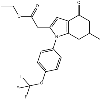 ETHYL 2-(6-METHYL-4-OXO-1-(4-(TRIFLUOROMETHOXY)PHENYL)-5,6,7-TRIHYDROINDOL-2-YL)ACETATE Struktur