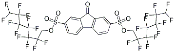 DI(2,2,3,3,4,4,5,5,6,6,7,7-DODECAFLUOROHEPTYL) 9-OXO-9H-2,7-FLUORENEDISULFONATE Struktur