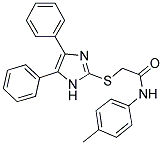 2-[(4,5-DIPHENYL-1H-IMIDAZOL-2-YL)THIO]-N-(4-METHYLPHENYL)ACETAMIDE Struktur