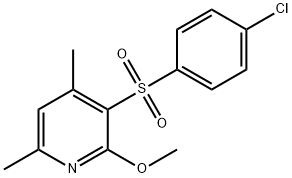 3-[(4-CHLOROPHENYL)SULFONYL]-2-METHOXY-4,6-DIMETHYLPYRIDINE Struktur