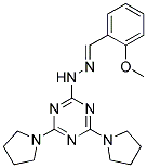 (E)-2-(2-(2-METHOXYBENZYLIDENE)HYDRAZINYL)-4,6-DI(PYRROLIDIN-1-YL)-1,3,5-TRIAZINE Struktur