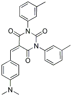 5-((4-(DIMETHYLAMINO)PHENYL)METHYLENE)-1,3-BIS(3-METHYLPHENYL)-1,3-DIAZAPERHYDROINE-2,4,6-TRIONE Struktur