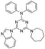 4-(AZEPAN-1-YL)-6-(1H-BENZO[D]IMIDAZOL-1-YL)-N,N-DIPHENYL-1,3,5-TRIAZIN-2-AMINE Struktur