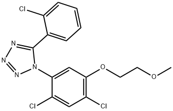 2-(2,4-DICHLORO-5-[5-(2-CHLOROPHENYL)-1H-1,2,3,4-TETRAAZOL-1-YL]PHENOXY)ETHYL METHYL ETHER Struktur