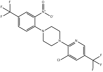 1-[3-CHLORO-5-(TRIFLUOROMETHYL)-2-PYRIDINYL]-4-[2-NITRO-4-(TRIFLUOROMETHYL)PHENYL]PIPERAZINE Struktur