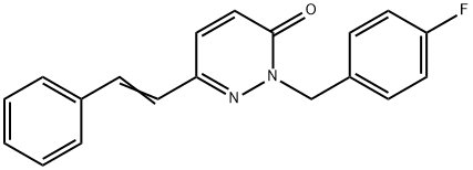 2-(4-FLUOROBENZYL)-6-STYRYL-3(2H)-PYRIDAZINONE Struktur