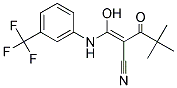 2-(2,2-DIMETHYLPROPANOYL)-3-HYDROXY-3-((3-(TRIFLUOROMETHYL)PHENYL)AMINO)PROP-2-ENENITRILE Struktur