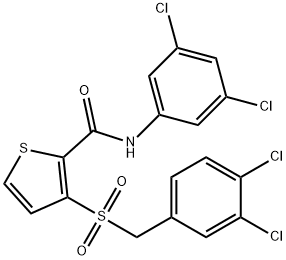 3-[(3,4-DICHLOROBENZYL)SULFONYL]-N-(3,5-DICHLOROPHENYL)-2-THIOPHENECARBOXAMIDE Struktur