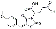 2-[(5E)-5-(4-METHOXYBENZYLIDENE)-4-OXO-2-THIOXO-1,3-THIAZOLIDIN-3-YL]PENTANEDIOIC ACID