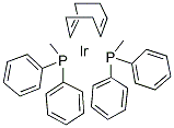 1,5-CYCLOOCTADIENEBIS(METHYLDIPHENYLPHOSPHINE)IRIDIUM Struktur