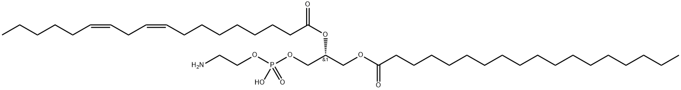 1-STEAROYL-2-LINOLEOYL-SN-GLYCERO-3-PHOSPHOETHANOLAMINE Struktur