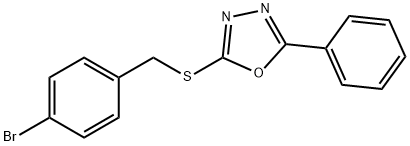 2-[(4-BROMOBENZYL)SULFANYL]-5-PHENYL-1,3,4-OXADIAZOLE Struktur