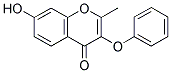 7-HYDROXY-2-METHYL-3-PHENOXY-4H-CHROMEN-4-ONE Struktur