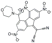 2-[4-(MORPHOLINOCARBONYL)-2,5,7-TRINITRO-9H-FLUOREN-9-YLIDEN]MALONONITRILE Struktur