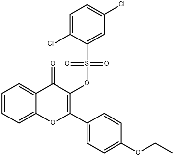 2-(4-ETHOXYPHENYL)-4-OXO-4H-CHROMEN-3-YL 2,5-DICHLOROBENZENESULFONATE Struktur