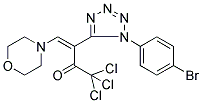 3-[1-(4-BROMOPHENYL)-1H-1,2,3,4-TETRAAZOL-5-YL]-1,1,1-TRICHLORO-4-MORPHOLINOBUT-3-EN-2-ONE Struktur