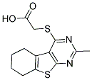 (2-METHYL-5,6,7,8-TETRAHYDRO-BENZO[4,5]THIENO[2,3-D]PYRIMIDIN-4-YLSULFANYL)-ACETIC ACID Struktur