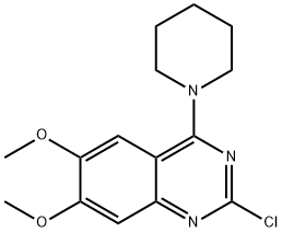 2-CHLORO-6,7-DIMETHOXY-4-(1-PIPERIDINYL)QUINAZOLINE Struktur