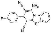 4-AMINO-2-(4-FLUORO-PHENYL)-2H-9-THIA-4A-AZA-FLUORENE-1,3-DICARBONITRILE Struktur