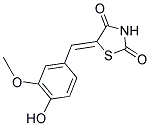 (5Z)-5-(4-HYDROXY-3-METHOXYBENZYLIDENE)-1,3-THIAZOLIDINE-2,4-DIONE Struktur