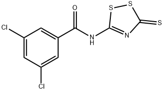 3,5-DICHLORO-N-(3-THIOXO-3H-1,2,4-DITHIAZOL-5-YL)BENZENECARBOXAMIDE Struktur