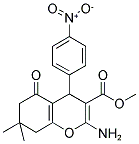 METHYL 2-AMINO-7,7-DIMETHYL-4-(4-NITROPHENYL)-5-OXO-4,6,7,8-TETRAHYDRO2H-CHROMENE-3-CARBOXYLATE Struktur