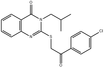 2-([2-(4-CHLOROPHENYL)-2-OXOETHYL]SULFANYL)-3-ISOBUTYL-4(3H)-QUINAZOLINONE Struktur