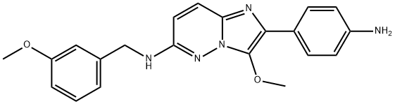 2-(4-AMINOPHENYL)-3-METHOXY-6-(3-METHOXYPHENYL)-METHYLIMIDAZO[1,2-B]PYRIDAZINE Struktur