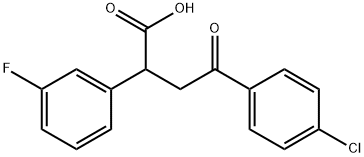 4-(4-CHLOROPHENYL)-2-(3-FLUOROPHENYL)-4-OXOBUTANOIC ACID Struktur