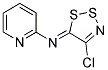 N-[(5Z)-4-CHLORO-5H-1,2,3-DITHIAZOL-5-YLIDENE]PYRIDIN-2-AMINE Struktur