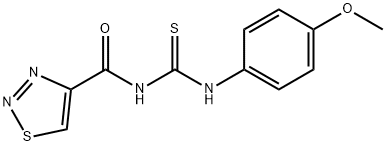 N-(4-METHOXYPHENYL)-N'-(1,2,3-THIADIAZOL-4-YLCARBONYL)THIOUREA Struktur