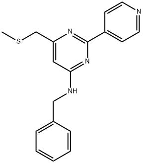 N-BENZYL-6-[(METHYLSULFANYL)METHYL]-2-(4-PYRIDINYL)-4-PYRIMIDINAMINE Struktur