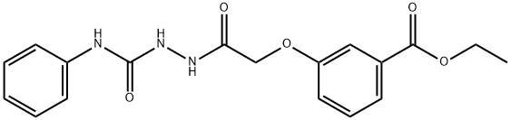 ETHYL 3-((N-((PHENYLAMINO)CARBONYLAMINO)CARBAMOYL)METHOXY)BENZOATE Struktur