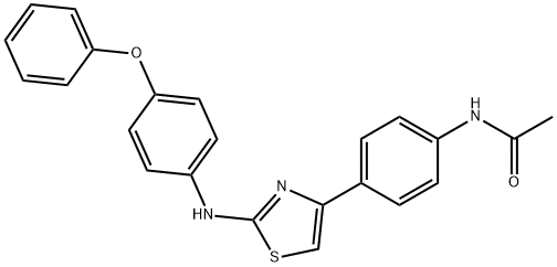 N-(4-(4-((4-PHENOXYPHENYL)AMINO)-3,5-THIAZOLYL)PHENYL)ETHANAMIDE Struktur