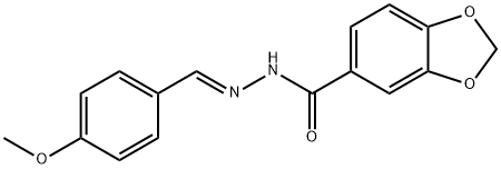 N'-[(E)-(4-METHOXYPHENYL)METHYLIDENE]-1,3-BENZODIOXOLE-5-CARBOHYDRAZIDE Struktur