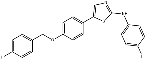 5-(4-[(4-FLUOROBENZYL)OXY]PHENYL)-N-(4-FLUOROPHENYL)-1,3-THIAZOL-2-AMINE Struktur