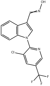 1-[3-CHLORO-5-(TRIFLUOROMETHYL)-2-PYRIDINYL]-1H-INDOLE-3-CARBALDEHYDE OXIME Struktur