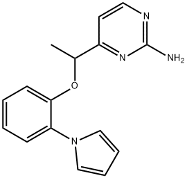 4-(1-[2-(1H-PYRROL-1-YL)PHENOXY]ETHYL)-2-PYRIMIDINAMINE Struktur