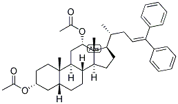 23,(5-BETA)-CHOLEN-24,24'-DIPHENYL-3-ALPHA, 12-ALPHA-DIOL DIACETATE Struktur