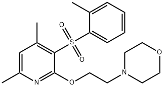 4,6-DIMETHYL-2-(2-MORPHOLINOETHOXY)-3-PYRIDINYL 2-METHYLPHENYL SULFONE Struktur