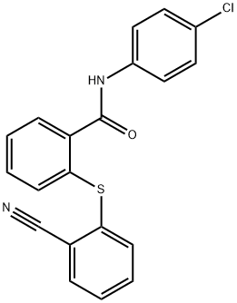 N-(4-CHLOROPHENYL)-2-[(2-CYANOPHENYL)SULFANYL]BENZENECARBOXAMIDE Struktur