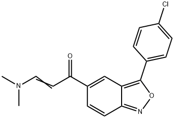 1-[3-(4-CHLOROPHENYL)-2,1-BENZISOXAZOL-5-YL]-3-(DIMETHYLAMINO)-2-PROPEN-1-ONE Struktur