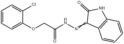 3-(2-(2-CHLOROPHENOXY)ACETYLHYDRAZIDYL)-2-OXOINDOLINE Struktur