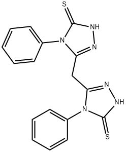 4-PHENYL-3-((5-PHENYL-4-THIOXO(2,3,5-TRIAZOLINYL))METHYL)-1,2,4-TRIAZOLINE-5-THIONE Struktur