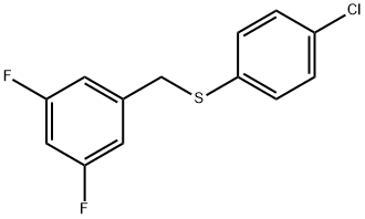 1-([(4-CHLOROPHENYL)THIO]METHYL)-3,5-DIFLUOROBENZENE Struktur